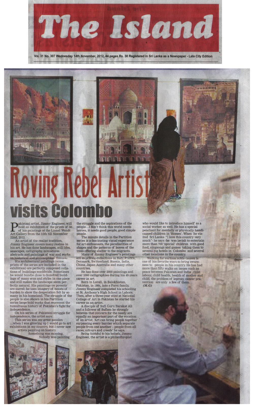 Jimmy Engineer - World Renowned Artist and Humanitarian from Pakistan